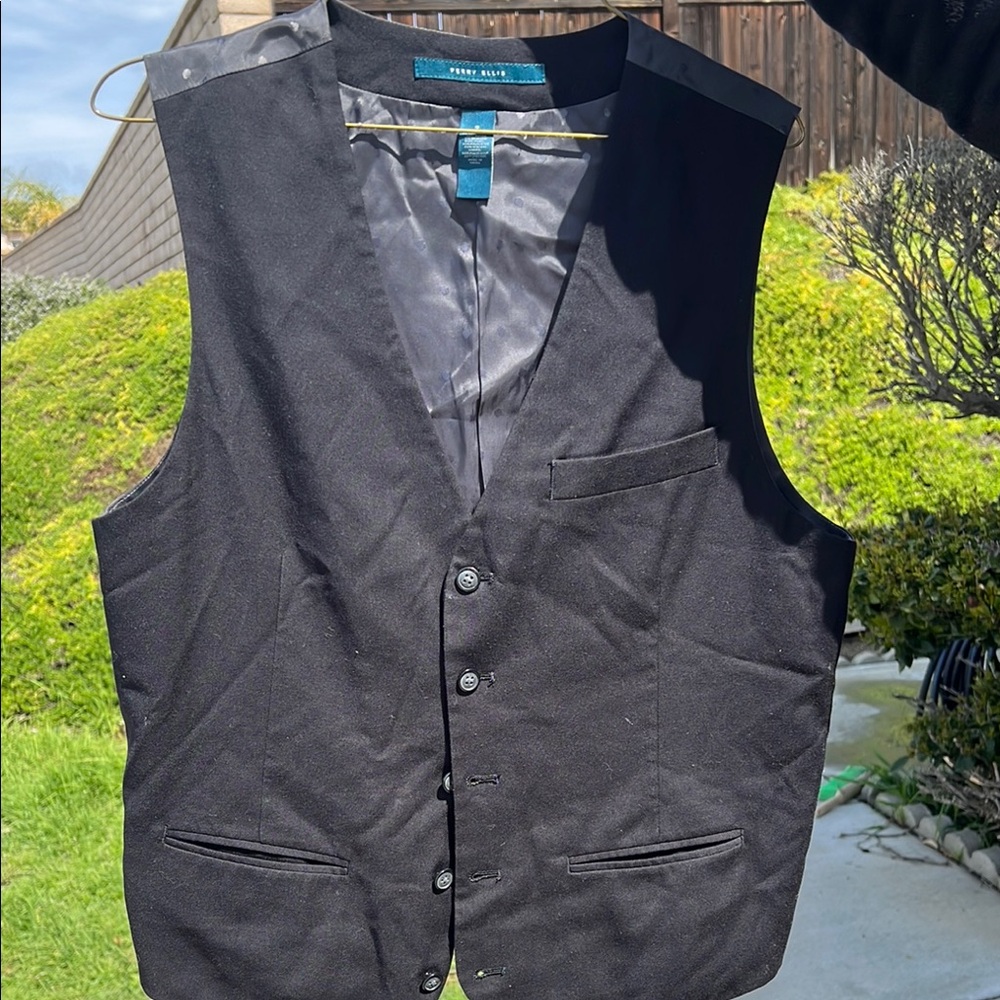 Black Button-Up Vest